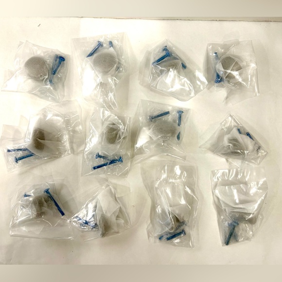 Set of 19 Brushed Nickel Drawer Pulls - Approx. 1in - 1.15in Diameter, 2 screws - Picture 7 of 8